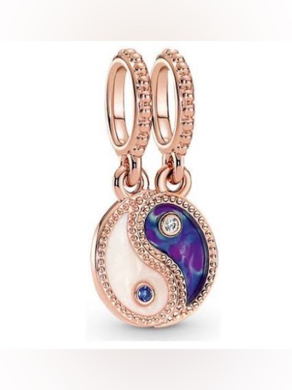 Pandora Rose Gold Yin Yang Double Dangle Charms
